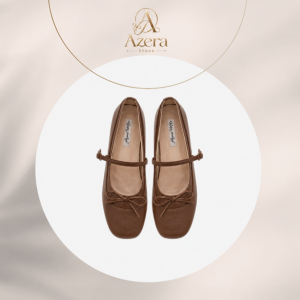 GIÀY BÚP BÊ BALLETCORE MARY JANE PHỐI NƠ THANH LỊCH – AZERA SHOES
