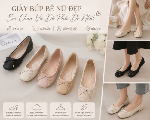 Giày Búp Bê Nữ Đẹp, Êm Chân Và Dễ Phối Đồ Nhất