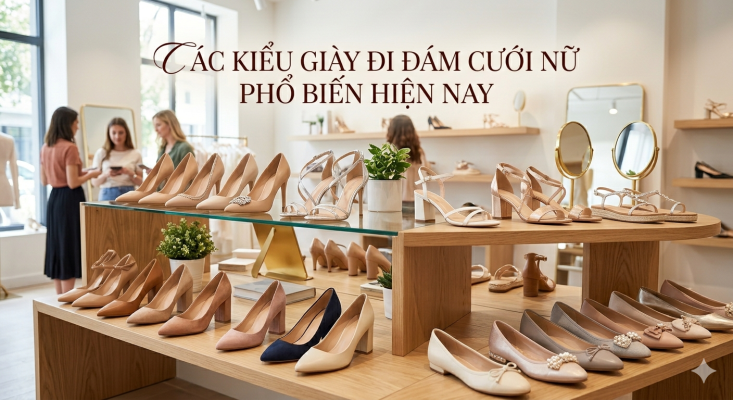 Các kiểu giày đi đám cưới nữ phổ biến hiện nay