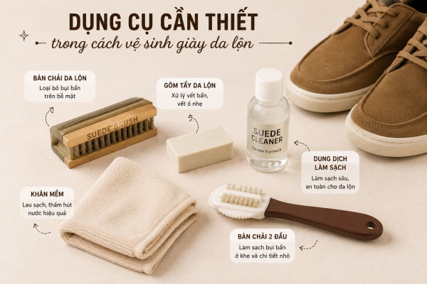 Cách vệ sinh giày da lộn tại nhà đơn giản và hiệu quả.
