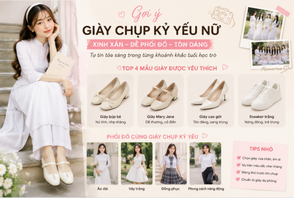 Giày Chụp Kỷ Yếu Nữ Bí Quyết Xinh Xắn Cho Mùa Kỷ Yếu